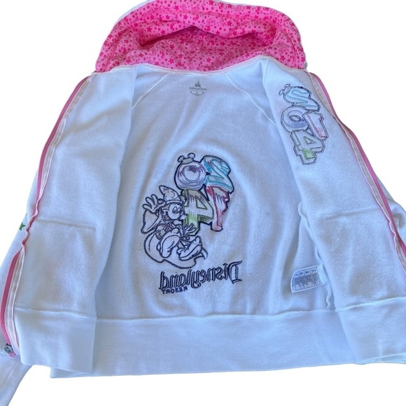 Disney Parks 2014 Mickey & Friends Embroidered Full Zip Hoodie Colorful Small - Picture 6 of 16